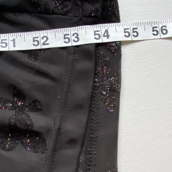 Vintage Slip Dress Mesh Overlay Sparkly Y2K Whimsigoth Long Strappy M 8Tall Vamp - Picture 8 of 15